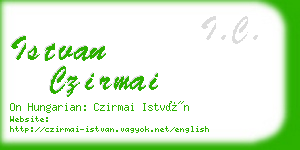 istvan czirmai business card